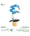 GloboStar® Artificial Garden BLUE ORCHID 21130 Διακοσμητικό Φυτό Μπλε Ορχιδέα Υ43cm